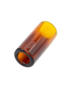 The Rock Slide moulded glass Rhett Shull signature slide, size M (inside 19 - length 60.0mm) amber edition