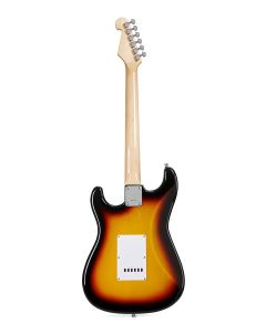 SX Modern Series ST style electric guitar with gigbag, 3 tone sunburst