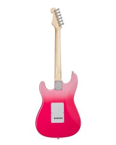 SX Modern Series ST style electric guitar with gigbag, pink twilight