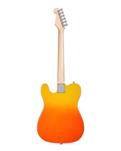 SX Modern Series TE style electric guitar with gigbag, burning fire