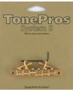 TonePros AVR2 tune-o-matic bridge, for USA guitars, gold