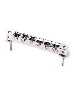 TonePros AVR2P tune-o-matic bridge with pre-notched saddles, for USA guitars, nickel