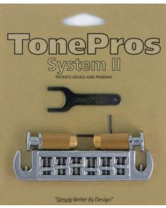 TonePros AVT2M wraparound bridge, metric/for import guitars, chrome