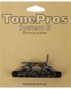 TonePros NVR2 tune-o-matic bridge, for USA guitars, black