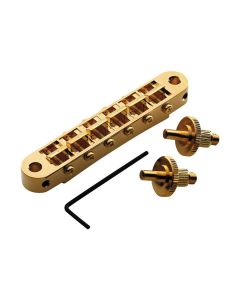 TonePros T3BP tune-o-matic bridge, for USA guitars, gold