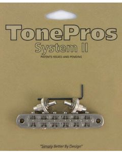 TonePros T3BP tune-o-matic bridge, for USA guitars, nickel