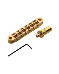 TonePros T3BT -tune-o-matic bridge, metric/for import guitars, gold