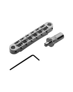 TonePros T3BT tune-o-matic bridge, metric/for import guitars, nickel