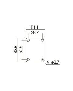 Allparts Gotoh neck plate, aged chrome