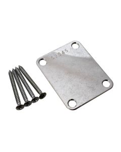 Allparts serial numbered neck plate, aged chrome