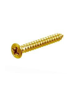 Allparts bulk pack of 1-inch bridge mounting screws, gold, 50pcs