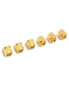 Hosco Japan conversion bushings,10,2mm diameter, gold, hexagonal top, 6 pcs