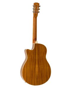 Royall Tri Cone 12 fret resonator KOA 12 US, wooden body (koa), with undersaddle pickup and softcase