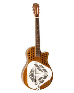 Royall Tri Cone 12 fret resonator KOA 12 US, wooden body (koa), with undersaddle pickup and softcase