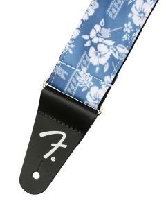 Fender Hawaiian 2" guitar strap, blue floral