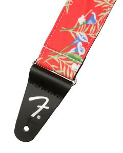 Fender Hawaiian 2" guitar strap, red floral