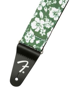 Fender Hawaiian 2" guitar strap, green floral