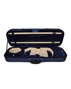 Leonardo Elementary series violin case 3/4, oblong, foam moulded, 2 straps, blue, blue interior