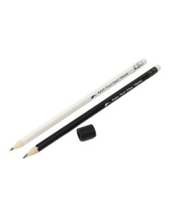 Artino set of pencils with eraser, black and white, 2B, includes one removable black magnet