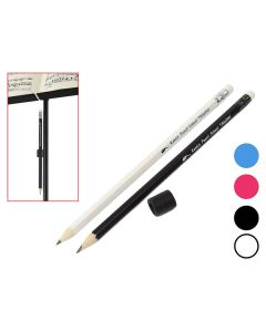 Artino set of pencils with eraser, black and white, 2B, includes one removable blue magnet