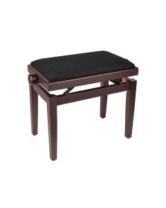 Boston piano bench with adjustable seat (55,5x32,5x48-56cm), satin walnut with black velvet seat