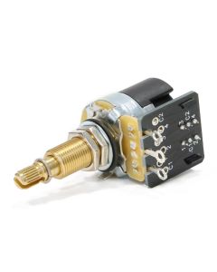 CTS USA DPDT push-pull potentiometer, long .750" bushing, 3/8" diam. for thick/carved top, 500K audio