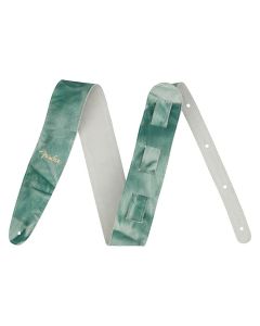 Fender tie dye leather strap, sage green