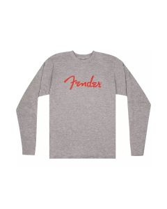 Fender Clothing T-Shirts spaghetti logo l/s t-shirt, heather gray, L