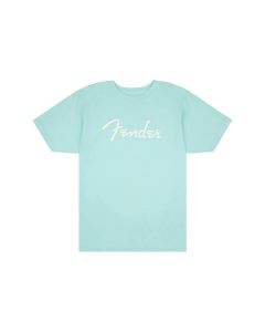 Fender Clothing T-Shirts spaghetti logo t-shirt, daphne blue, L