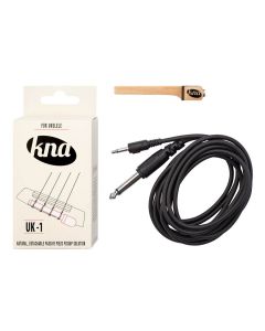 KNA Pickups ukulele piezo pickup system, with 1/8" to 1/4" cable