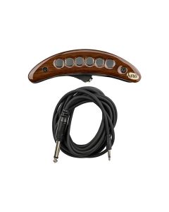 KNA Pickups guitar soundhole mounted single coil pickup system, with 1/8" to 1/4" cable