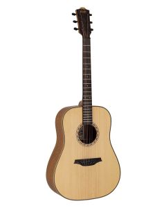 Bromo Tahoma Series dreadnought guitar with solid spruce top, amara ebony fb, natural