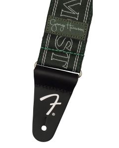 Fender George Harrison ATMP Logo guitar strap, green polyester, 2"