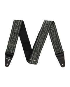 Fender George Harrison ATMP Logo guitar strap, green polyester, 2"