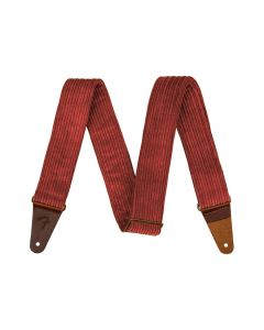 Fender Corduroy guitar strap, antique cherry, polyester corduroy, antique brass hardware