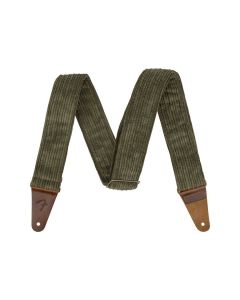 Fender Corduroy guitar strap, antique olive, polyester corduroy, antique brass hardware