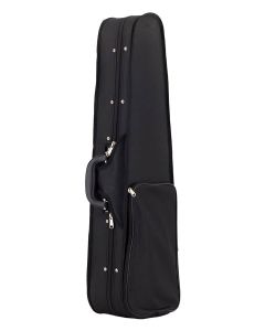 Leonardo Student series wooden violin case 4/4, shaped, 2 straps, black, black plush interior