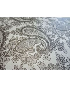 Luthitec silver backed black paisley paper guitar body decal, 690x480mm