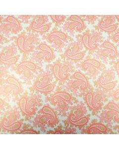 Luthitec pearl gold backed pink paisley paper guitar body decal, 690x480mm