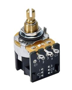 CTS USA DPDT push-pull potentiometer, standard .375" bushing, 3/8" diameter, 500K audio