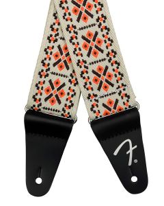 Fender 2" guitar strap, Pasadena woven, lattice orange