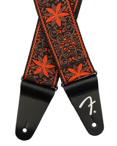 Fender 2" guitar strap, Pasadena woven, orange wallflower