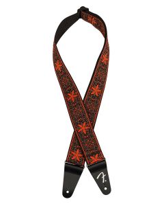 Fender 2" guitar strap, Pasadena woven, orange wallflower