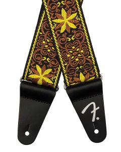 Fender 2" guitar strap, Pasadena woven, yellow wallflower