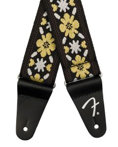 Fender 2" guitar strap, Pasadena woven, yellow clover