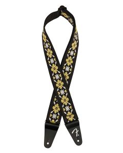 Fender 2" guitar strap, Pasadena woven, yellow clover