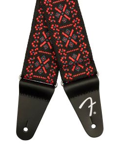 Fender 2" guitar strap, Pasadena woven, lattice red