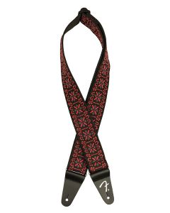 Fender 2" guitar strap, Pasadena woven, lattice red