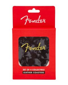 Fender pick shaped coasters, multi-coloured with logo, 4 pcs,