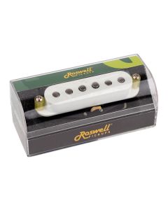 Roswell SC modern single coil ST pickup, Alnico 5 rods, middle RWRP, white